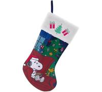 Kurt Adler Peanuts Snoopy and Woodstock with Christmas Tree Stocking 19 Inch