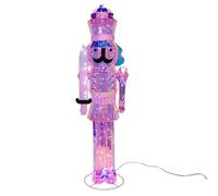 Kurt Adler Pink Iridescent Cool White LED Lighted Nutcracker
