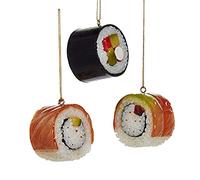Kurt Adler Plastic Sushi Ornaments, Set of 3