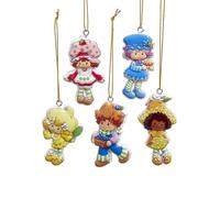 Kurt Adler Strawberry Shortcake Miniature Ornaments Set, 5-Pieces