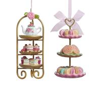 Kurt Adler Tea Snacks Ornaments, Set of 2
