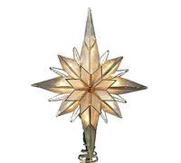 Kurt Adler UL3016 10-Light 10-Inch Capiz Classical Multi-Pointed Bethlehem Star Treetop