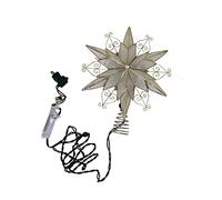 Kurt Adler UL3110 10-Light 6-Point Capiz Star Treetop with Scroll Design