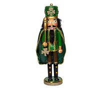 Kurt Adler Wooden Nutcrackers, Irish Nutcracker with Cape, 15"