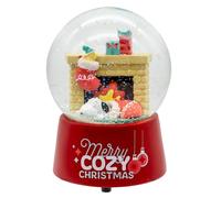 Kurt Adlers 100MM Snoopy Fireplace Musical WaterGlobe