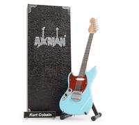 Kurt C - Miniature Guitar Replica - Music Gifts - Handmade Ornamental 1/4 Scale - Includes a Display Box and a Miniature Guitar Stand