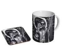 Kurt Cobain Icon BW Ceramic Coffee Mug + Coaster Gift Set …