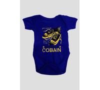 Kurt Cobain Laces Baby Grow in Blue | Size: 6-9 m Kurt Cobain Blue 6-9 m