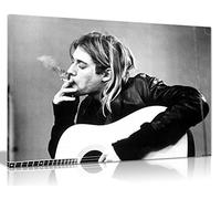 Kurt Cobain Nirvana Smoking Canvas Wall Art Picture Print (24X16)