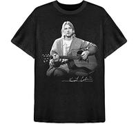 Kurt Cobain - T-Shirt # M Unisex Black # Guitar Live Photo