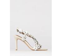 KURT GEIGER LONDON Leather Sandal with Flowers and Rhinestones - Size: 36½ - female