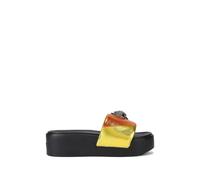 Kurt Geiger London Meena striped crystal eagle platform sandals - Black 37-38-39-40-41