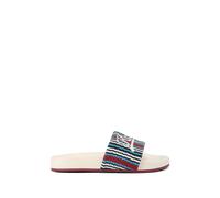 Kurt Geiger London striped-pattern logo-embroidery slides - Red 6-7-9-10-11