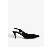 Kurt Geiger London Womens Black Belgravia Sling-back Suede Heeled Courts Eur 38/5 Uk Women