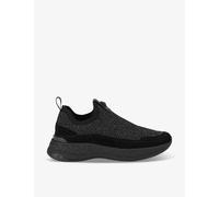 Kurt Geiger London Womens Black Kensington Eagle-embellished Knitted Low-top Trainers Eur 40 / 7 Uk Women