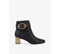 Kurt Geiger London Womens Black Mayfair 55 Buckle-embellished Leather Heeled Ankle Boots Eur 36 / 3 Uk Women