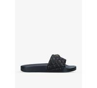 Kurt Geiger London Womens Black Meena Eagle Rubber Sliders Eur 41 / 8 Uk Women