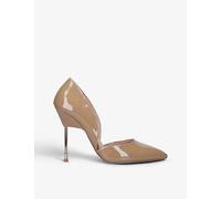 Kurt Geiger London Womens Camel Bond Patent-leather Courts Eur 40 / 7 Uk Women