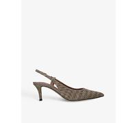 Kurt Geiger London Womens Kurt Geiger London Belgravia Sling-Back Woven Heeled Courts Beige Eur 40 / 7 UK Women
