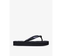 Kurt Geiger London Womens Kurt Geiger London Kensington Q Two-Post Rubber Flip Flops Black Eur 38/5 UK Women