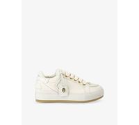 Kurt Geiger London Womens Kurt Geiger London Southbank Tag Leather Trainers Bone 10