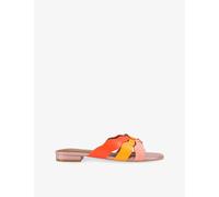 Kurt Geiger London Womens Kurt Geiger London Sun Wave Leather and Suede Sandals Pink Comb 10