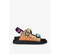 Kurt Geiger London Womens Mult/other Orson Quilted Metallic-woven Sandals Eur 41 / 8 Uk Women