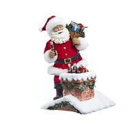 Kurt S. Adler 10.5 Inch Coke Santa in Chimney Tablepiece