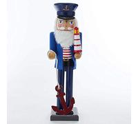 Kurt S. Adler 15-Inch Sailor Anchor and Lighthouse Nutcracker, multi