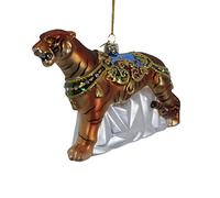 Kurt S. Adler 6.5” Bellissimo Elegant Circus Tiger Glass Christmas Ornament BELL0016