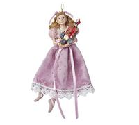 Kurt S. Adler 6.8" RESIN CLARA HOLDING NUTCRACKER ORN.