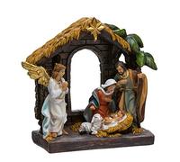 Kurt S. Adler 9-Inch Painted Holy Family Tablepiece, Brown