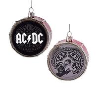 Kurt S. Adler AC/DC Glass Drum Head Ornament, 3.25-Inches, Black