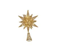 Kurt S. Adler AD1051GO 11 in. Pre-Lit Twinkling LED 60-Light Gold Starburst Tree Topper