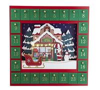 Kurt S. Adler Battery-Operated Santa Toy Shop Advent Calendars, 14.3-Inch, Muticolored