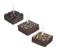 Kurt S. Adler Chocolate Brownies with Sprinkles Christmas Holiday Ornaments Set of 3