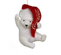 Kurt S. Adler Coca Cola Polar Bear Cub With Hat Ornament CC1173 New