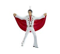 Kurt S. Adler Elvis in White Suit with Red Cape Ornament