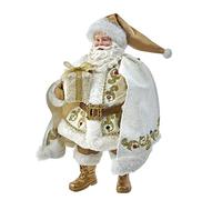 Kurt S. Adler Fabriché White and Gold Santa, 10.5-Inches