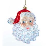 Kurt S. Adler Glass santa head ornament. Height: 12,5 CM.