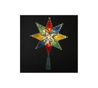 Kurt S. Adler, Inc. UL0130M Kurt Adler 10-Light 8'' 8-Point Multi-Colored Star Treetop