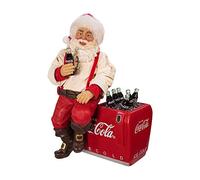 Kurt S. Adler Kurt Adler 10.5-Inch Coca-Cola Santa Sitting on Cooler Table Piece, multi