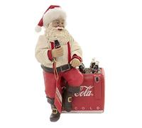 Kurt S. Adler Kurt Adler 10.5-Inch Coca-Cola Santa Sitting on Cooler Table Piece, multi