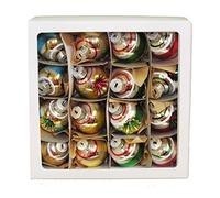 Kurt S. Adler Kurt Adler 30mm Solid and Reflector Glass Ball Set of 16 Ornament Set, 16 Piece