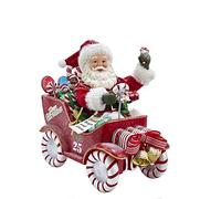 Kurt S. Adler Kurt Adler 8.5-Inch Fabriché Musical Candy Car Santa, multi