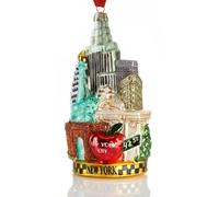 Kurt S. Adler New York Cityscape Ornament, Glass, Multi-Colour, 5.5-Inch