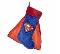 Kurt S. Adler Superman Plush Christmas Stocking with Cape 19 Inch Holiday Decoration SU7161