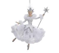 Kurt S. Adler White And Silver Snow Queen Ballerina Ornament C9256 New