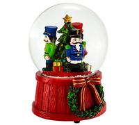 Kurt S. Adler Wind-Up Musical Nutcracker Snow Globe, vinyl, Resin