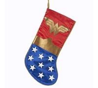 Kurt S. Adler WW7161 Wonder Woman Logo Applique Christmas Stocking, Cloth, Multicolor